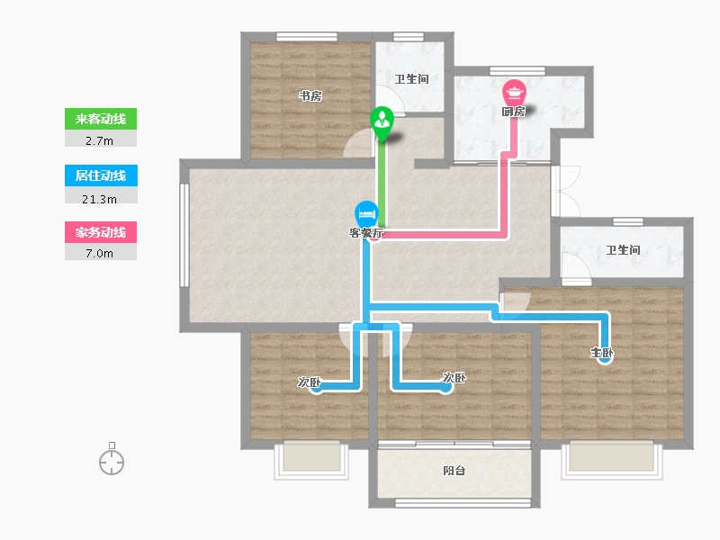 山东省-淄博市-美力理想城-116.01-户型库-动静线