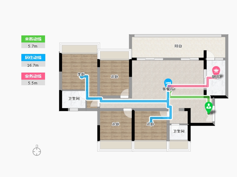 四川省-雅安市-中国供销龙溪源-111.46-户型库-动静线