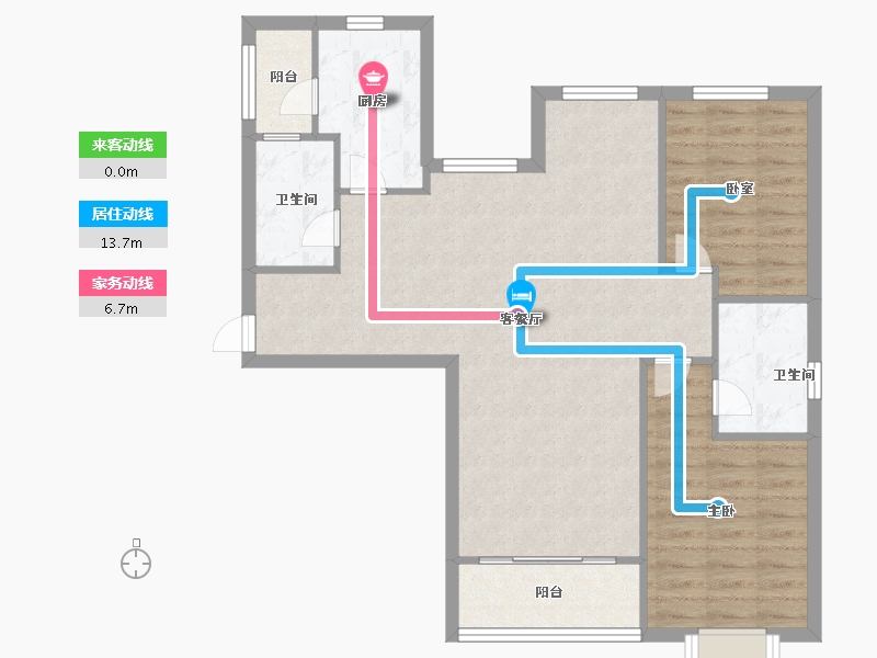 河北省-廊坊市-香河大爱城·源墅-84.00-户型库-动静线