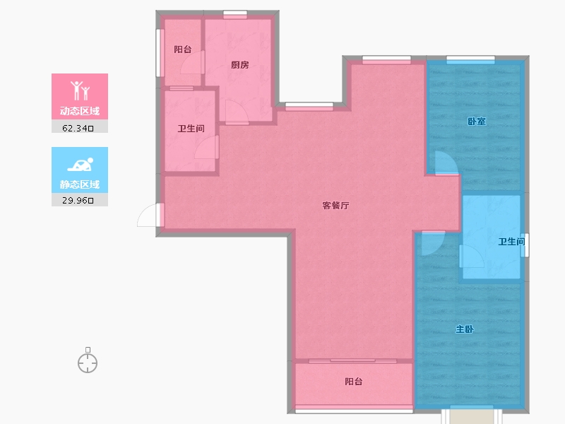 河北省-廊坊市-香河大爱城·源墅-84.00-户型库-动静分区