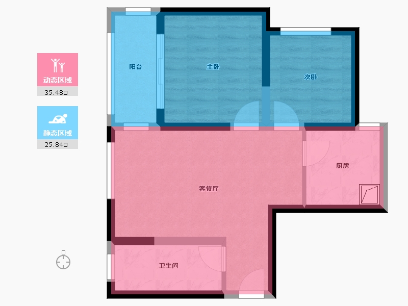 陕西省-西安市-邢鑫-65.00-户型库-动静分区