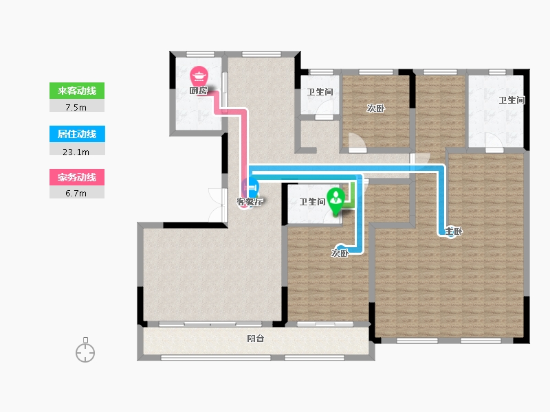 河南省-郑州市-福晟南山府-173.41-户型库-动静线