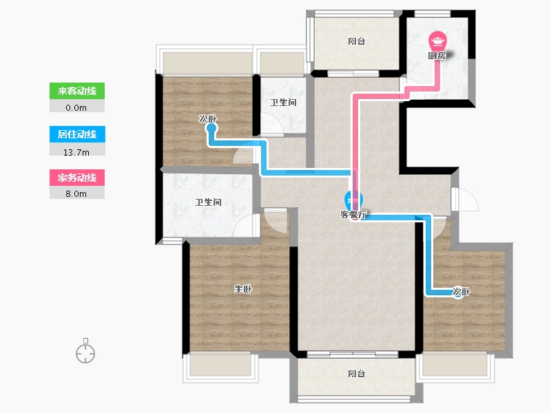 云南省-红河哈尼族彝族自治州-临安福地-97.26-户型库-动静线