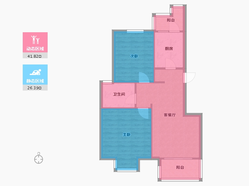 上海-上海市-高行绿洲3期-65.00-户型库-动静分区