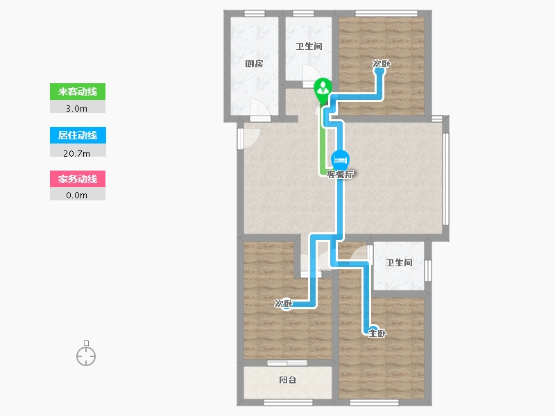 山东省-济南市-东城花苑小区-94.43-户型库-动静线