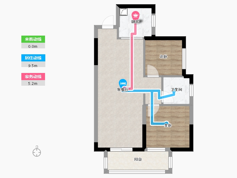 广西壮族自治区-南宁市-五象澜庭府小区-70.00-户型库-动静线