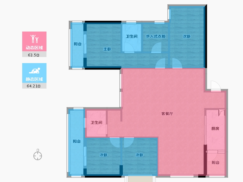 广西壮族自治区-南宁市-御水元筑-119.29-户型库-动静分区