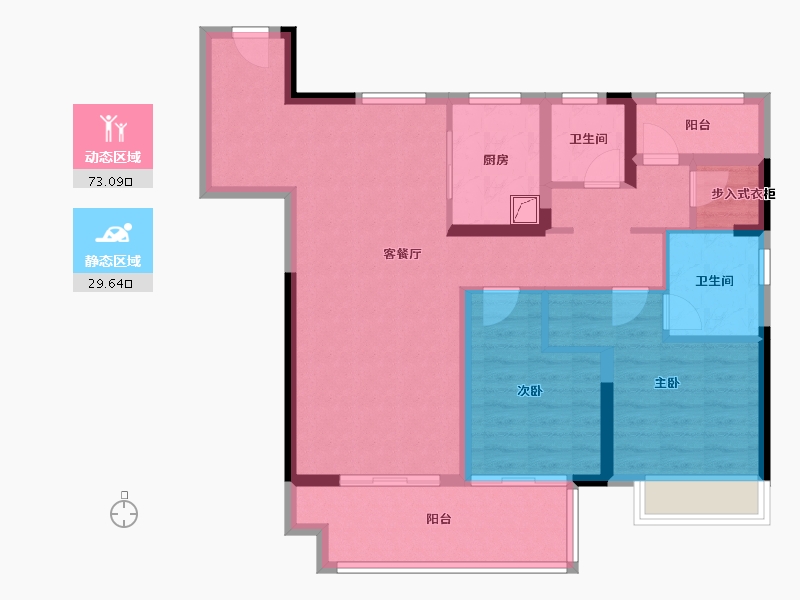 江苏省-盐城市-昕悦府-91.00-户型库-动静分区