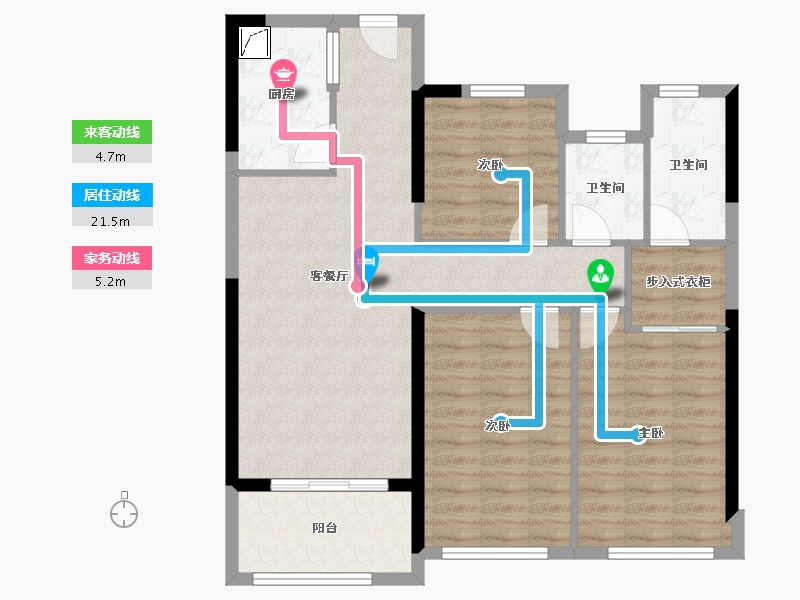 福建省-福州市-名城紫金轩-89.00-户型库-动静线