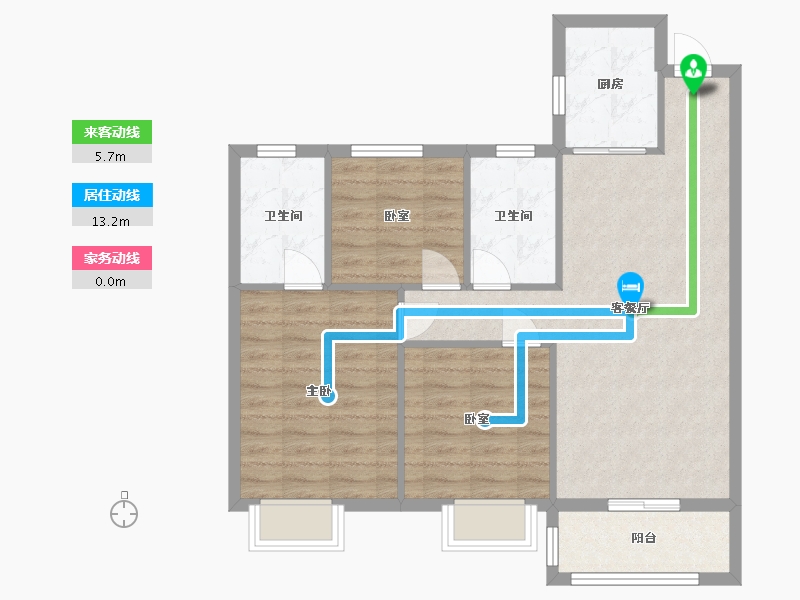 江苏省-无锡市-正大万物城-85.34-户型库-动静线