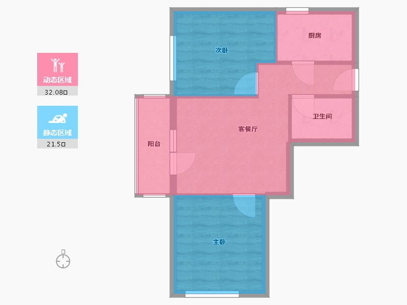 北京-北京市-冠军楼-47.20-户型库-动静分区