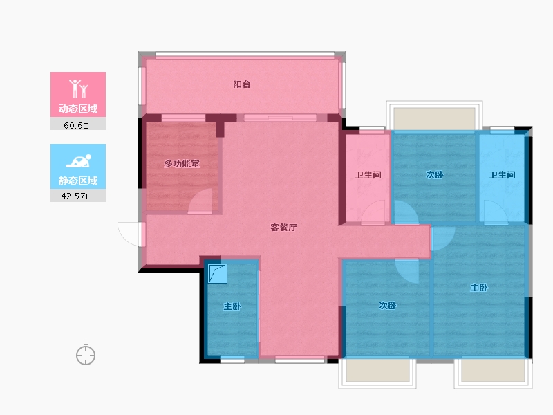 广西壮族自治区-南宁市-五象澜庭府小区-95.00-户型库-动静分区