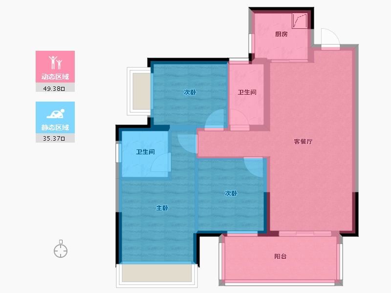 广西壮族自治区-南宁市-五象澜庭府小区-95.00-户型库-动静分区