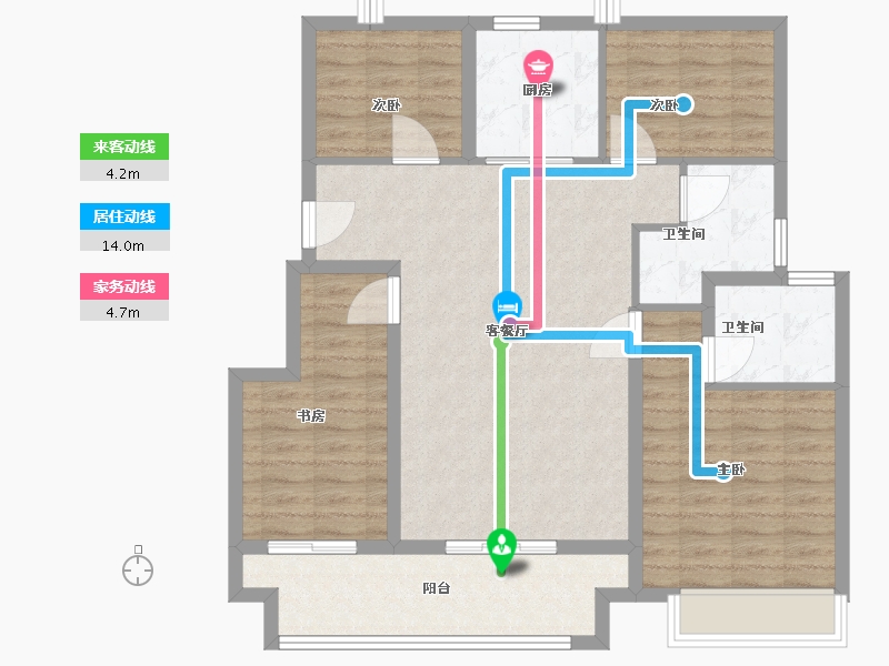 江苏省-苏州市-云悦时光-98.00-户型库-动静线