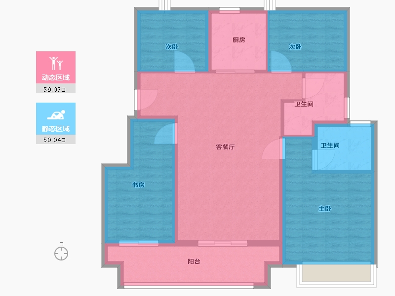 江苏省-苏州市-云悦时光-98.00-户型库-动静分区