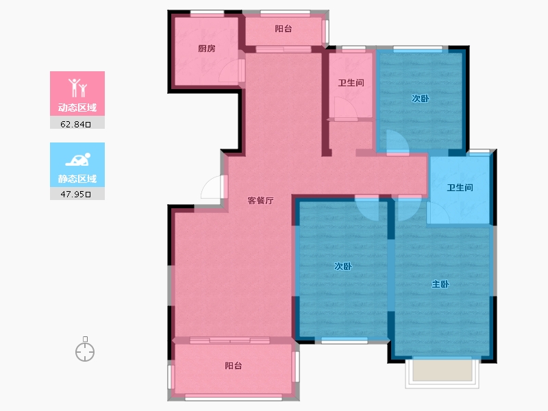 云南省-昆明市-学府家园-104.49-户型库-动静分区