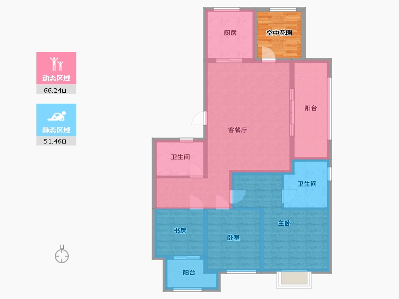 江苏省-苏州市-未来新城郡-112.00-户型库-动静分区