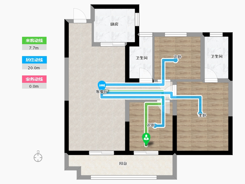 山东省-泰安市-盛世康园-89.00-户型库-动静线