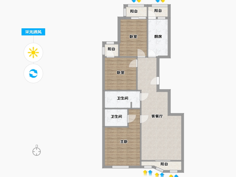 北京-北京市-京师园-97.00-户型库-采光通风