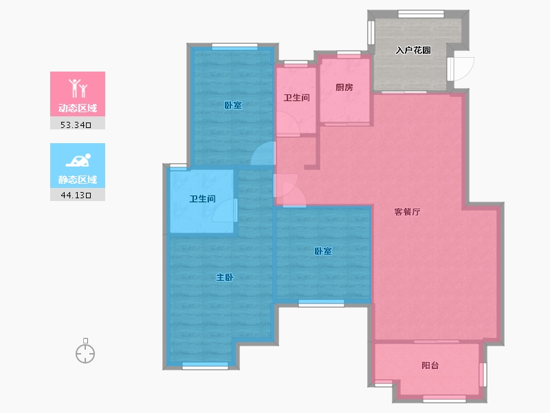 广东省-广州市-荔湖城-90.00-户型库-动静分区