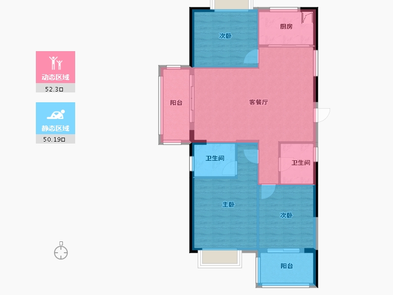 福建省-福州市-岳前雅居-93.00-户型库-动静分区