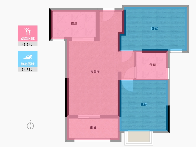 广东省-阳江市-恒隆御景山庄-63.40-户型库-动静分区