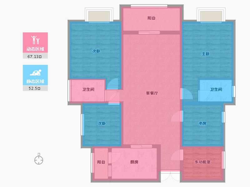 贵州省-黔西南布依族苗族自治州-锦绣都会-128.00-户型库-动静分区