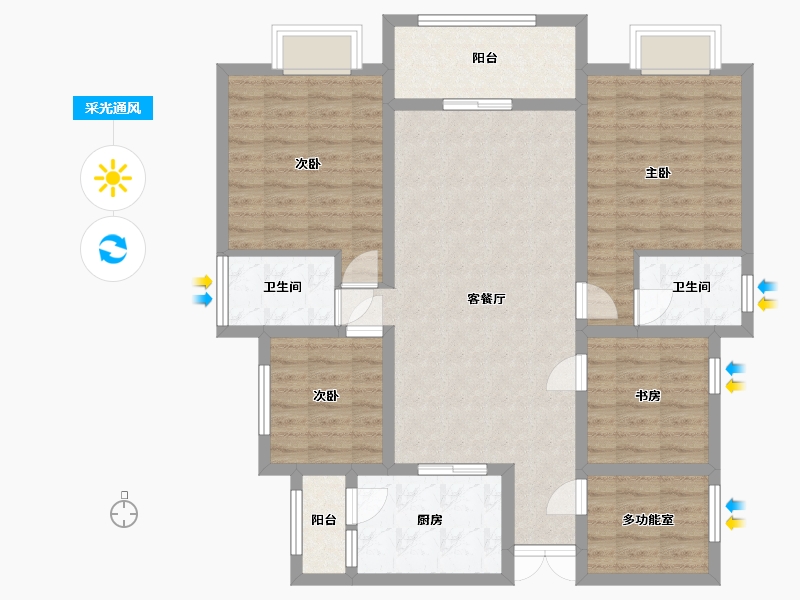 贵州省-黔西南布依族苗族自治州-锦绣都会-128.00-户型库-采光通风