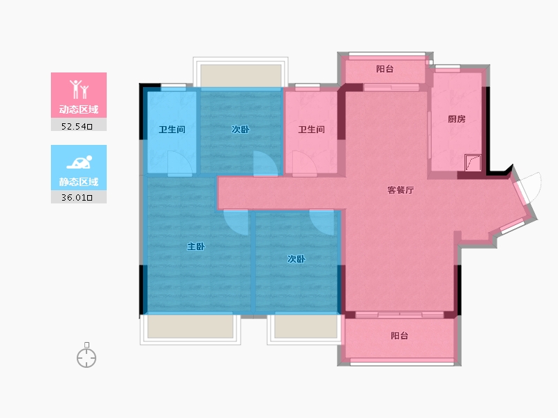 广东省-惠州市-四季公寓-95.00-户型库-动静分区