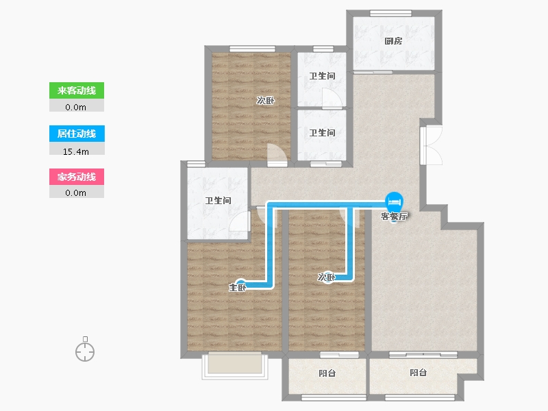 河南省-郑州市-百合佳苑(友谊街)-120.00-户型库-动静线