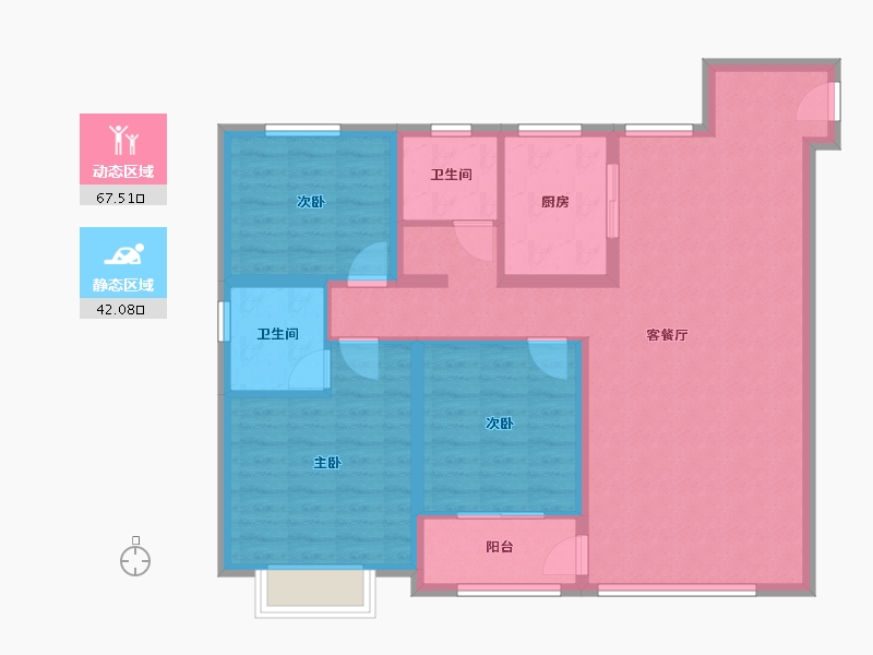 山东省-滨州市-学府名著-98.49-户型库-动静分区