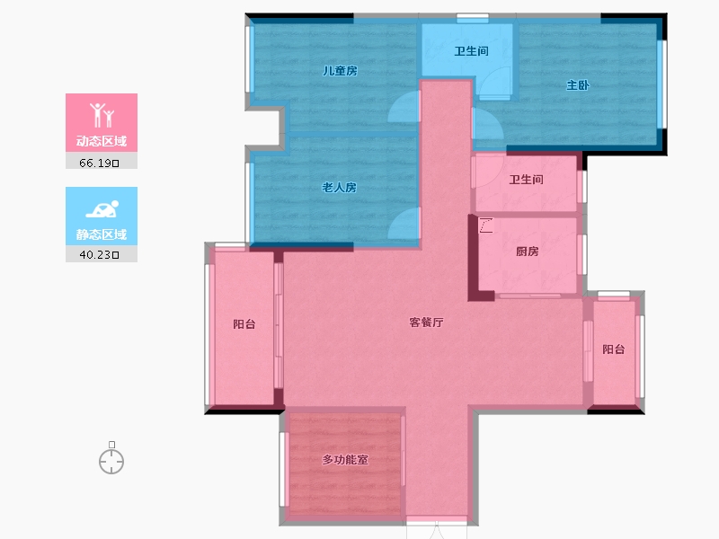 广东省-中山市-雅居乐·枫璟美地-95.00-户型库-动静分区