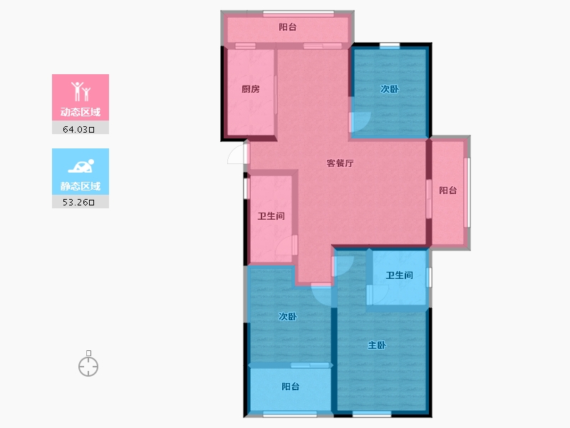 江西省-上饶市-望湖御景-100.83-户型库-动静分区