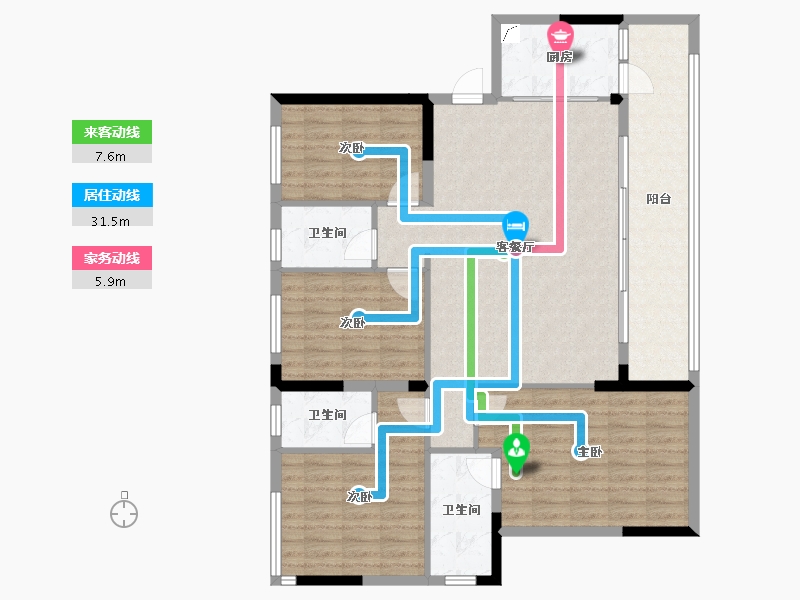 贵州省-贵阳市-四季贵州椿棠府-117.00-户型库-动静线