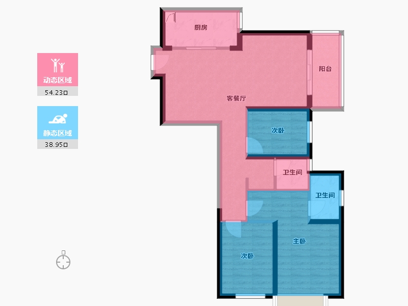 云南省-昆明市-昆明海伦国际-90.00-户型库-动静分区