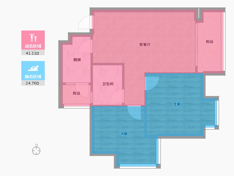 四川省-成都市-蜀都花园-50.00-户型库-动静分区