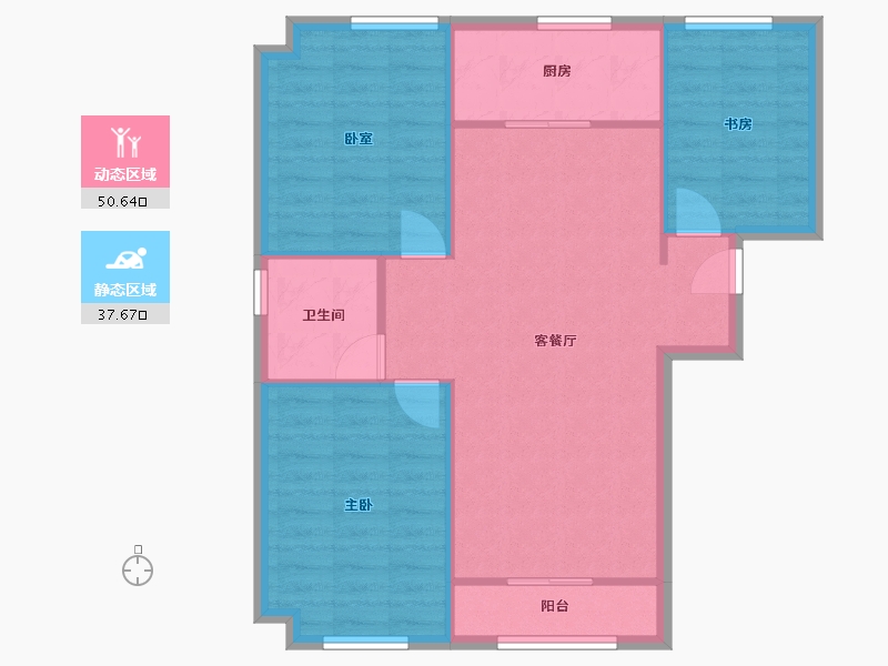 安徽省-合肥市-信地·华地城-77.00-户型库-动静分区