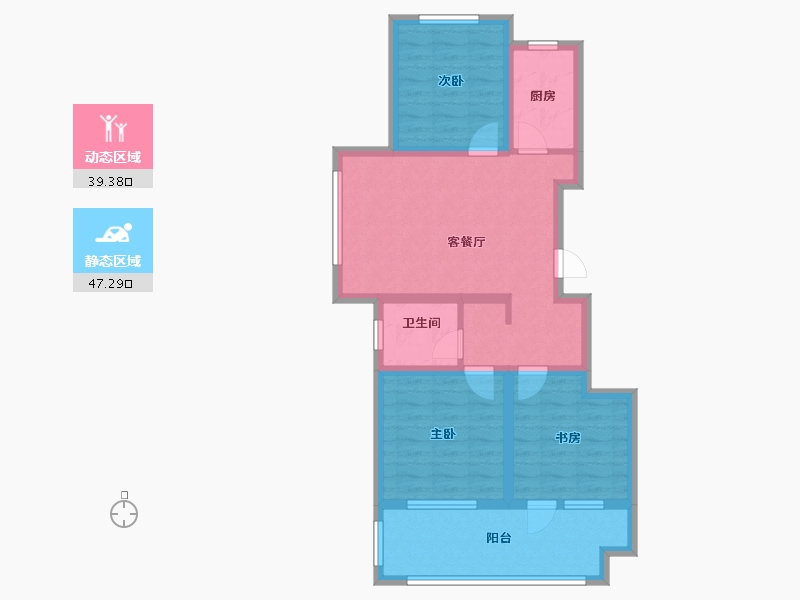 山东省-日照市-开元·上城-76.00-户型库-动静分区