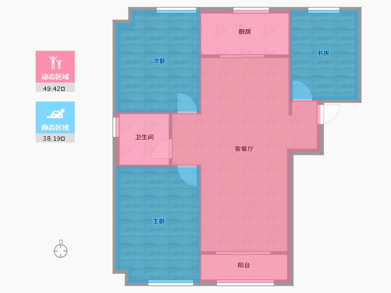 安徽省-合肥市-信地·华地城-79.00-户型库-动静分区