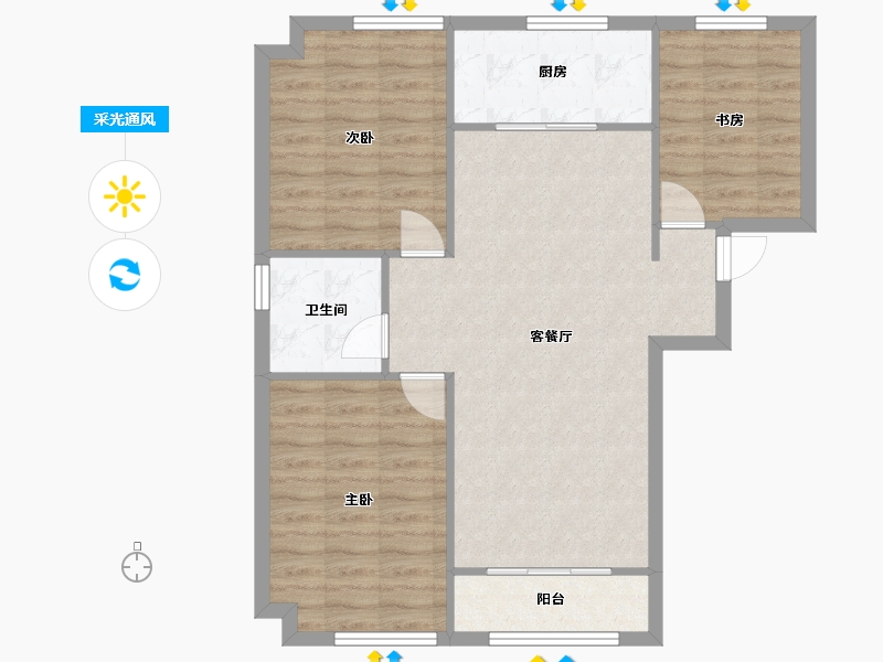 安徽省-合肥市-信地·华地城-79.00-户型库-采光通风