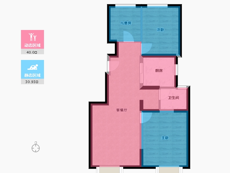 北京-北京市-万科城市之光东望-四期-72.00-户型库-动静分区