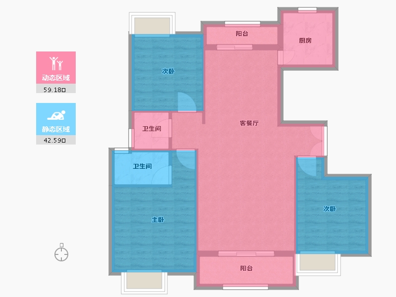 江西省-抚州市-恒瑞·金鼎学府-92.23-户型库-动静分区