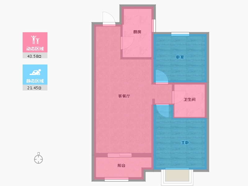 山西省-大同市-华宇百花谷-64.50-户型库-动静分区