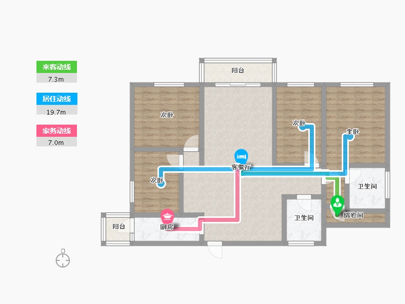 广西壮族自治区-南宁市-棕榈湾-105.00-户型库-动静线