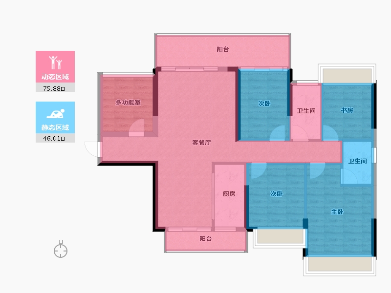 广西壮族自治区-贵港市-奥园顾荣幸福里-110.36-户型库-动静分区