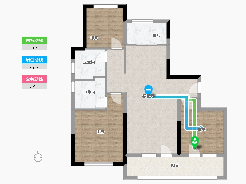 山东省-青岛市-影都壹号-88.79-户型库-动静线