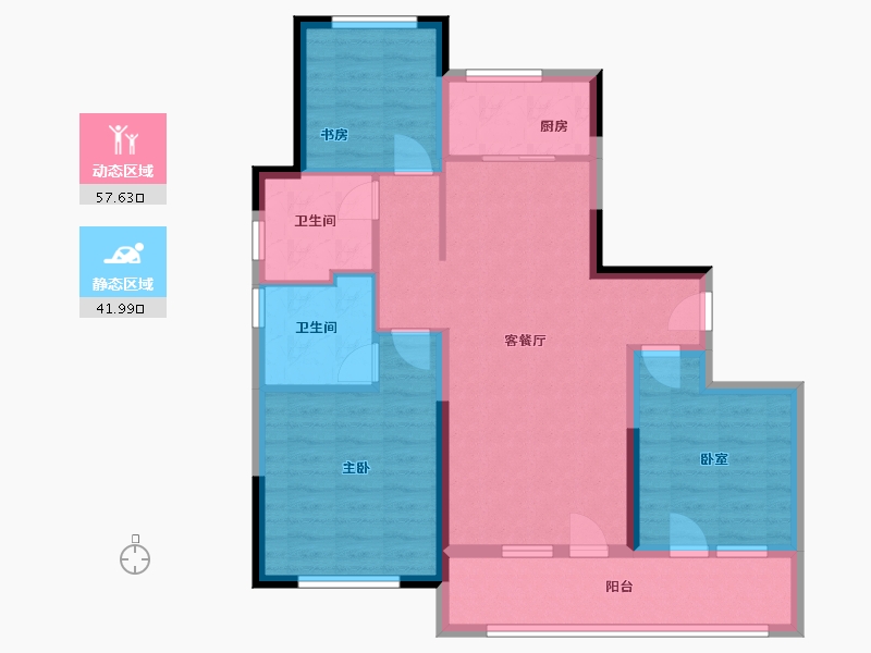 山东省-青岛市-影都壹号-88.79-户型库-动静分区