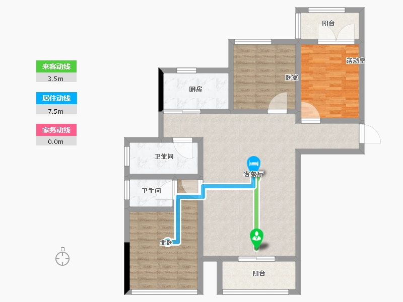 湖北省-咸宁市-鑫博桂苑-100.01-户型库-动静线