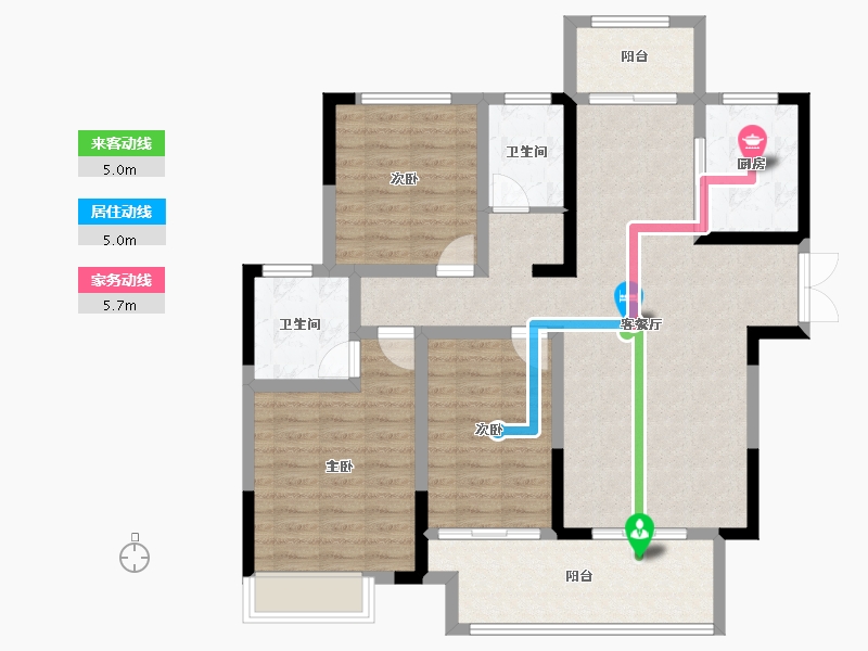 河南省-洛阳市-建业江山赋-104.00-户型库-动静线