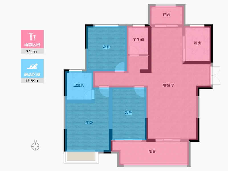 河南省-洛阳市-建业江山赋-104.00-户型库-动静分区